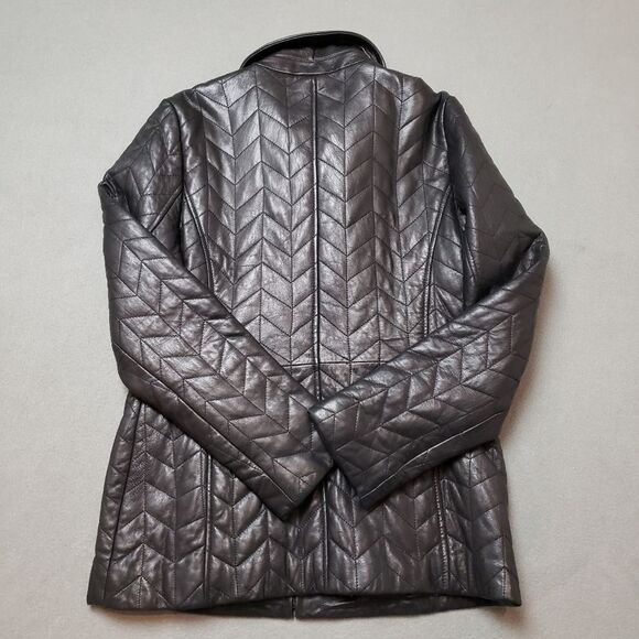 Lambskin Worthington Women's lamb skin leather jacket Size Medium - Picture 3 of 14